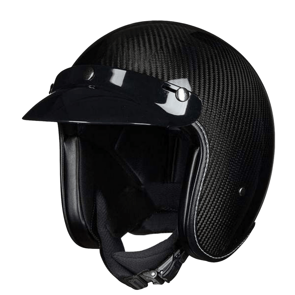 DOT Certified Carbon Fiber Retro Helmet