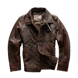 Vintage Genuine Leather Biker Jacket