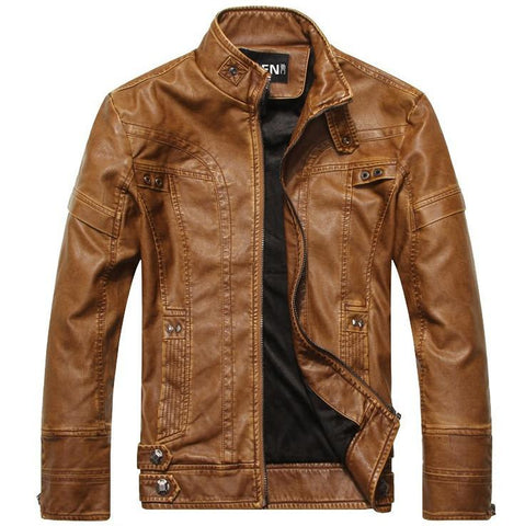 PU Leather Motorcycle Jacket