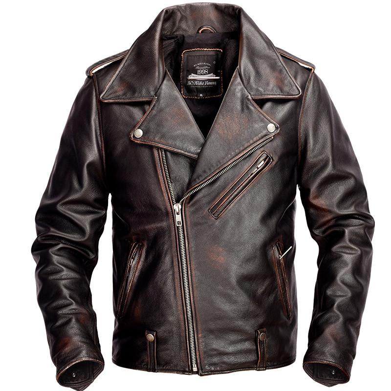 Double-Breasted Brando Style Motorcycle Jacket