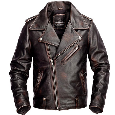 Double-Breasted Brando Style Motorcycle Jacket