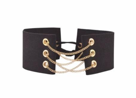 Gothic Velvet Leather Choker Necklace