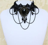 Choker Necklaces - Gothic Choker Necklace Vintage Punk Style Lace Pendant