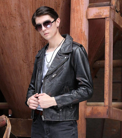 Double-Breasted Brando Style Motorcycle Jacket