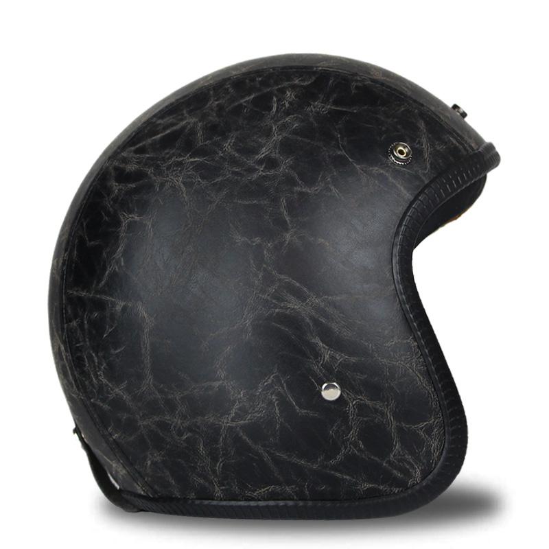 PU Leather Motorcycle Helmet