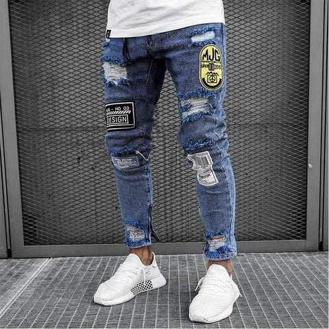 ripped stretchy jeans