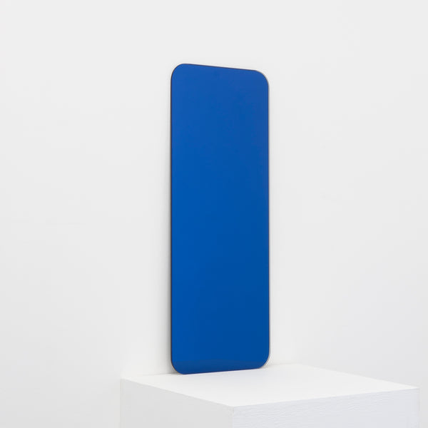 Quadris™ Blue Tinted Rectangular Minimalist Frameless Mirror
