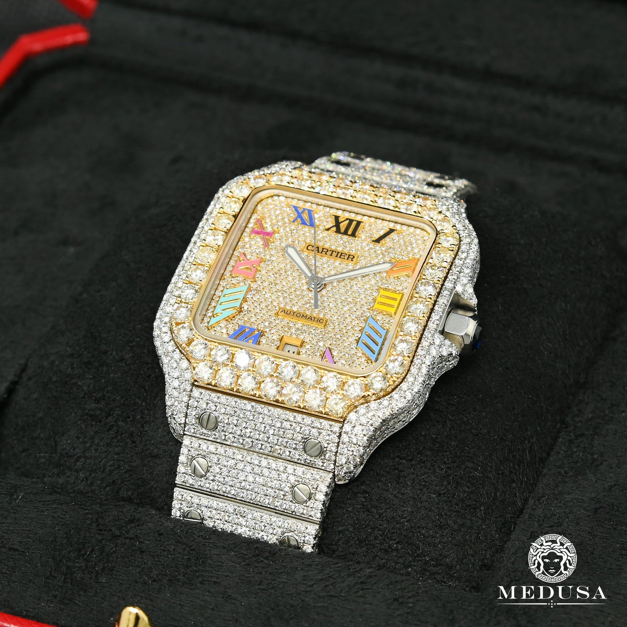 iced cartier watch