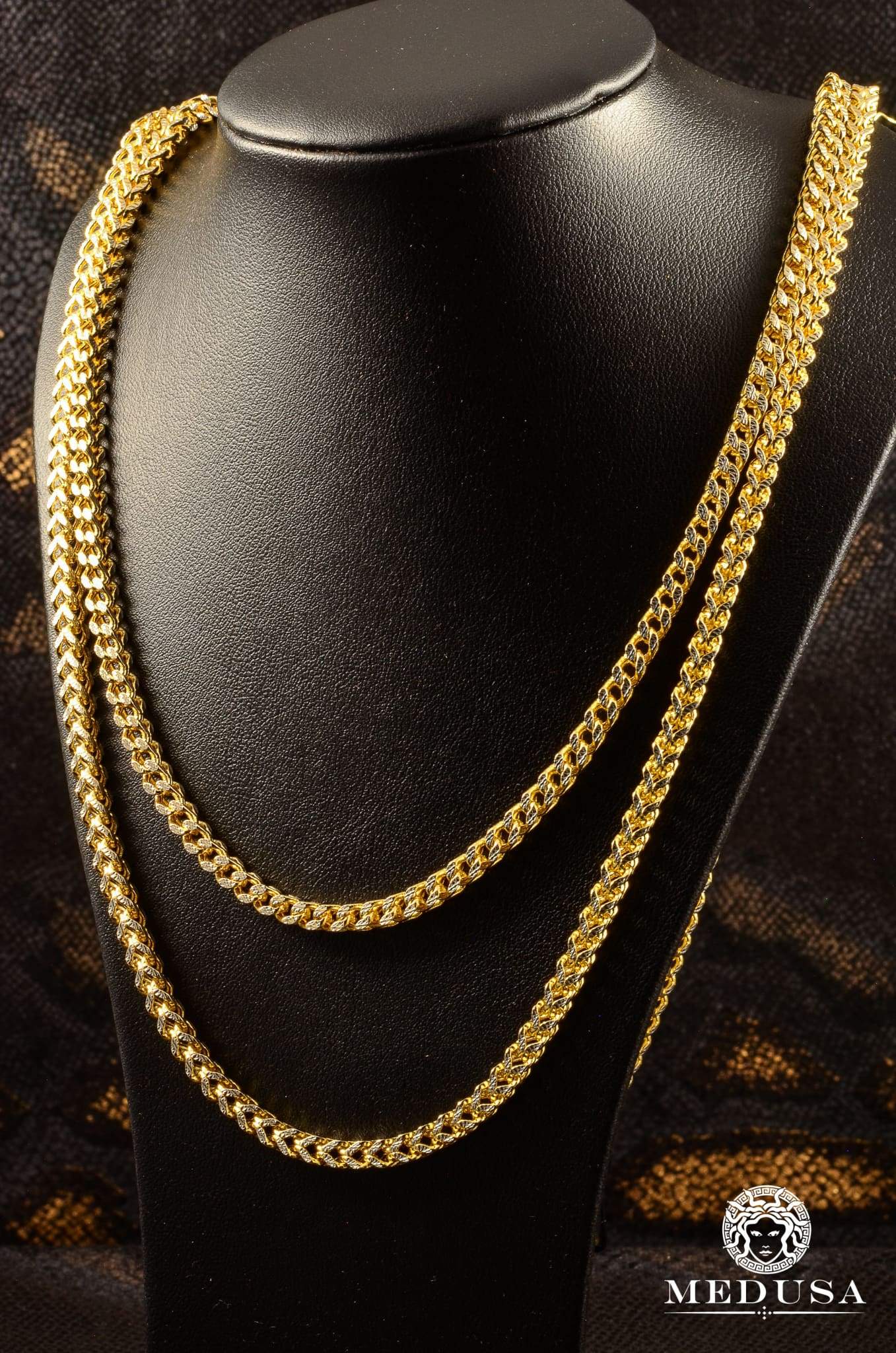 10K Gold Chain | 4mm Franco Diamond Cut 