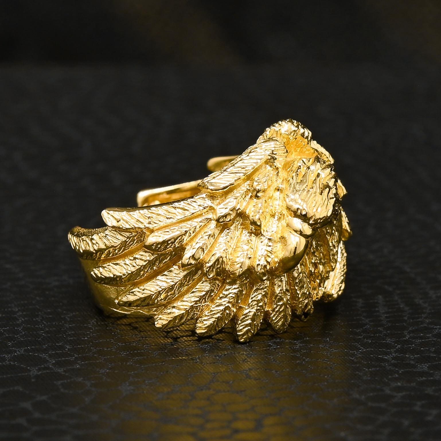 Casarse después de esto Rizado Anillo de oro 10K | Anillo de hombre Eagle H6 | Joyas de Medusa - Bijoux  Medusa