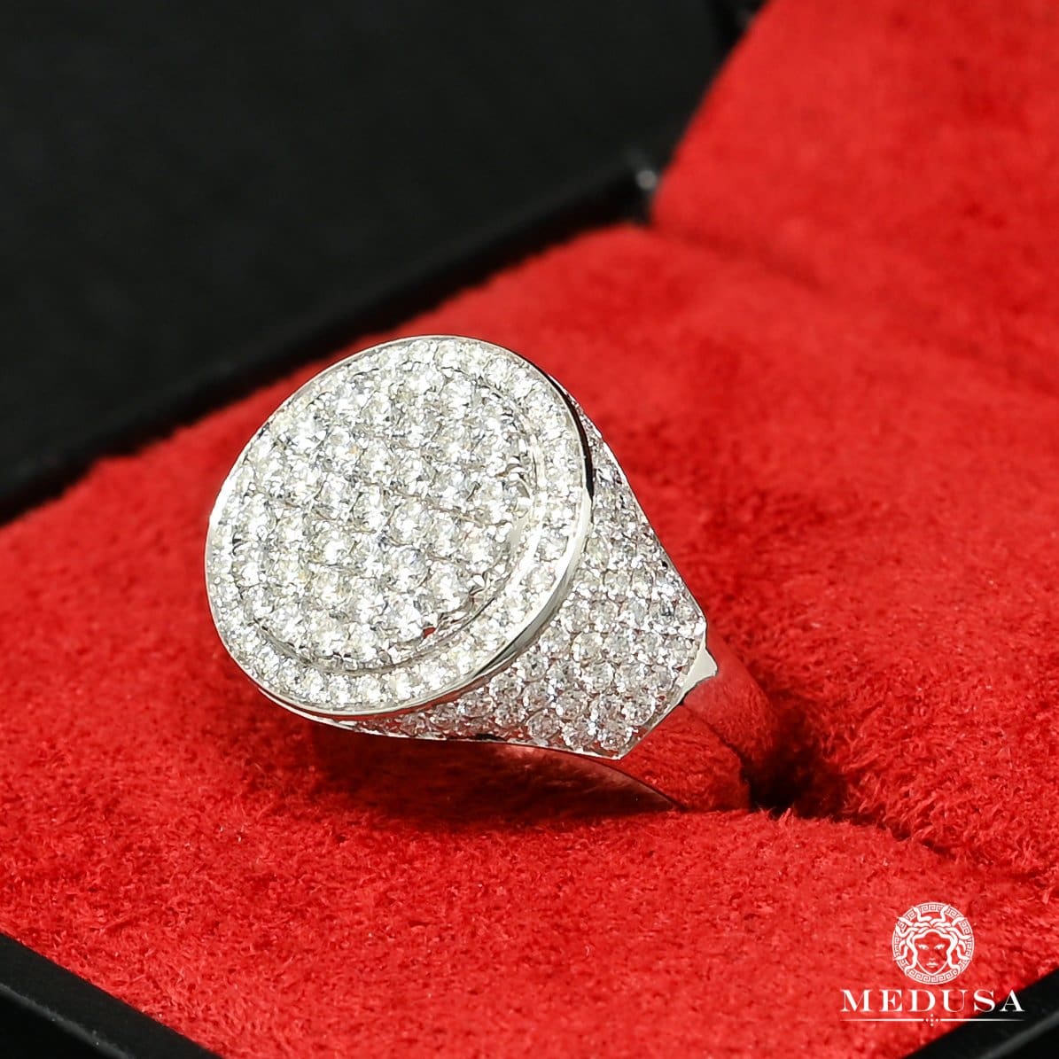 10K Gold Diamond Ring, Luxurious D1 - VVS Mens Ring