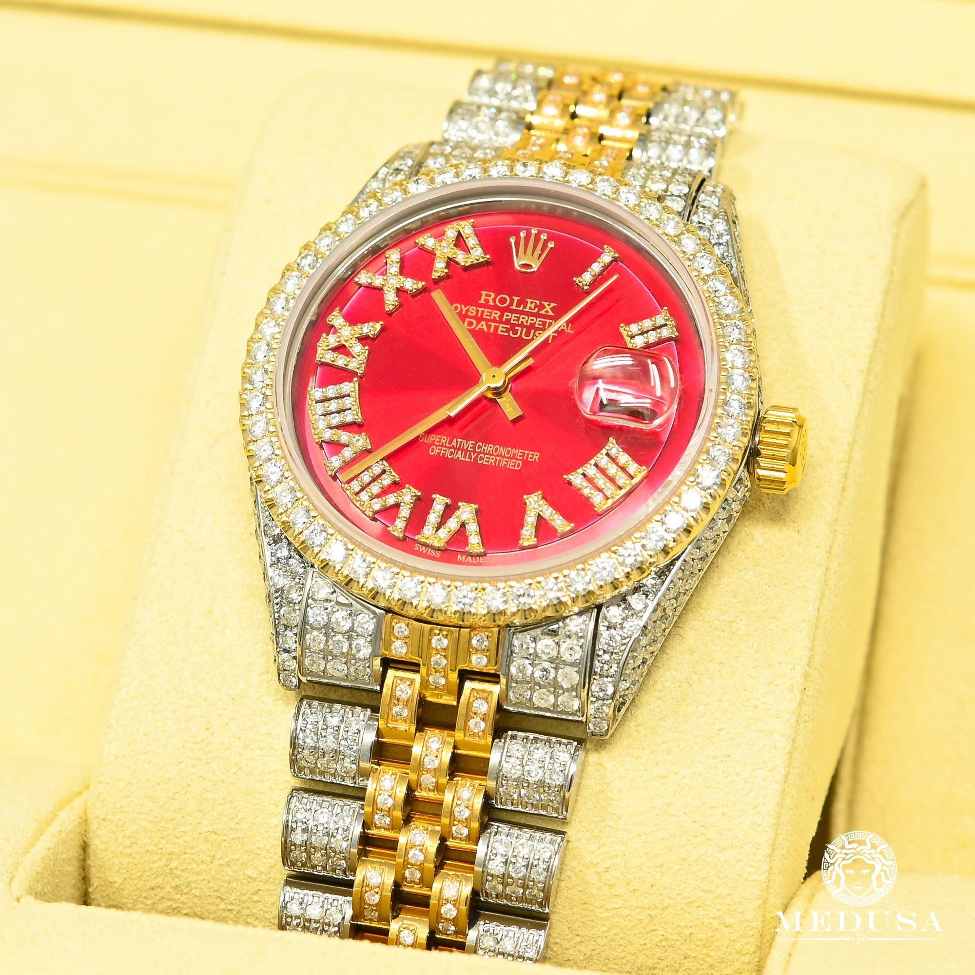 iced out rolex red face