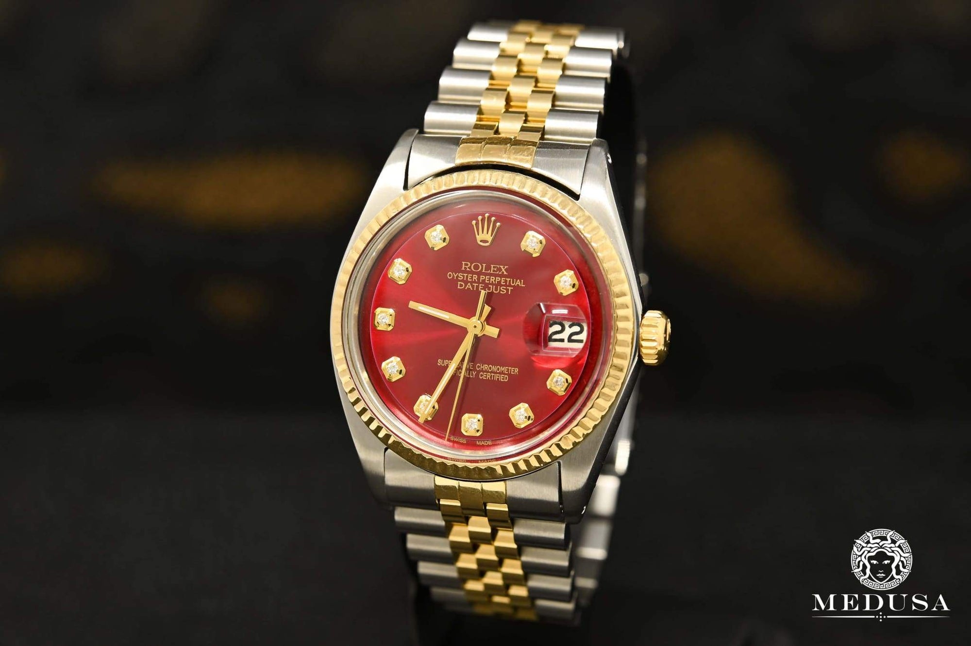 red rolex datejust