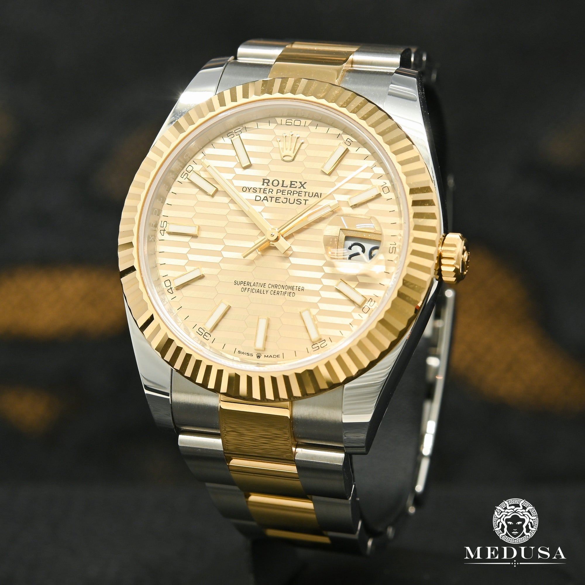 Rolex watch | Rolex Datejust Men's Watch 41mm - Oyster Champagne 2 Tone Gold Pattern