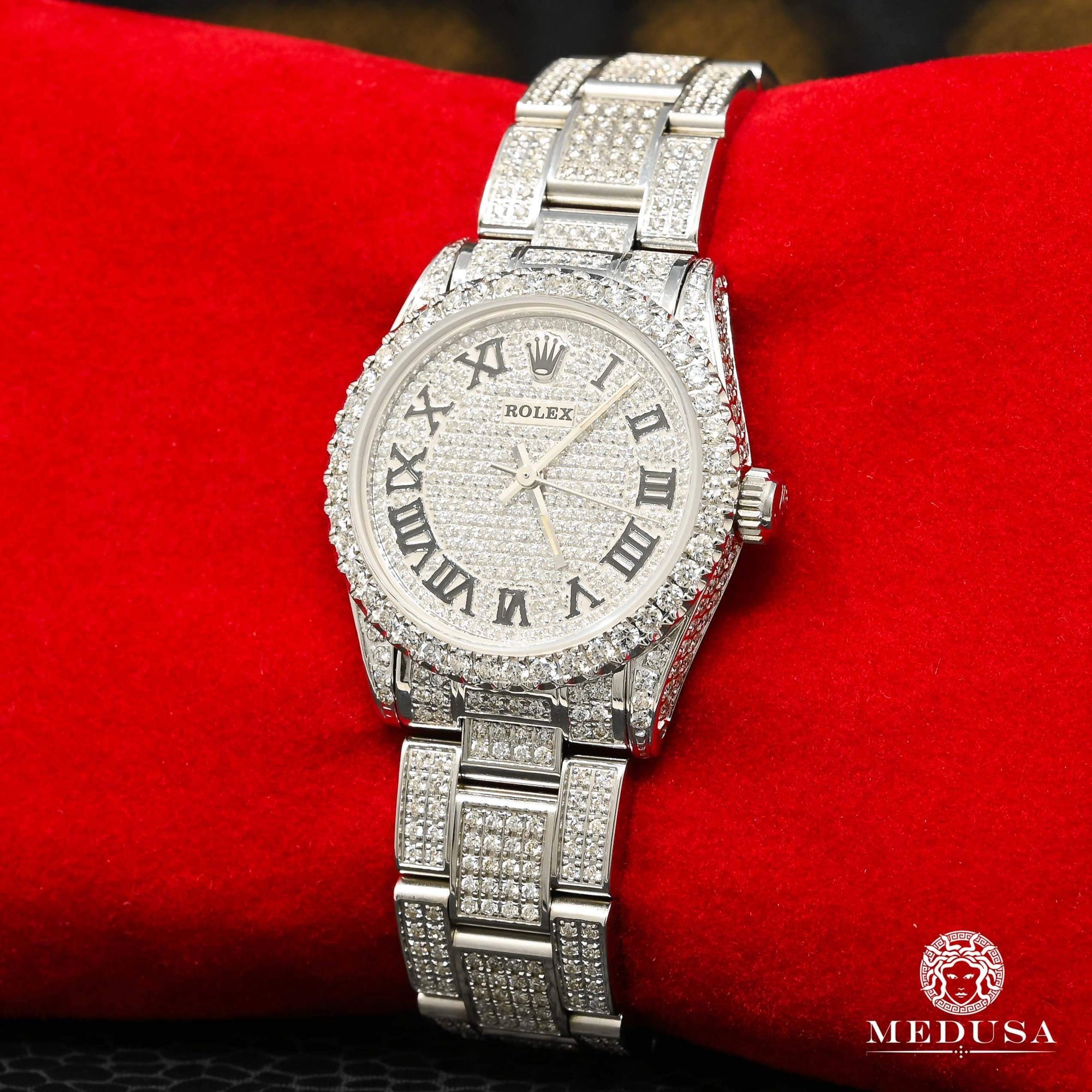 rolex oyster perpetual datejust iced out