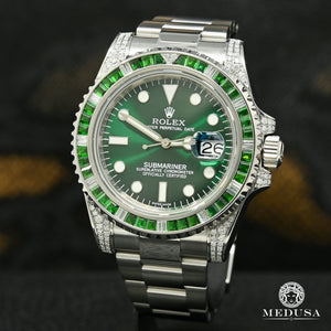 Rolex watch, Rolex Submariner 40mm - Hulk Diamond & Emerald Men's  Watch