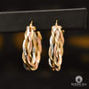 Gold Rings 10K Earrings Round F18 Gold 3 Tons / 31mm
