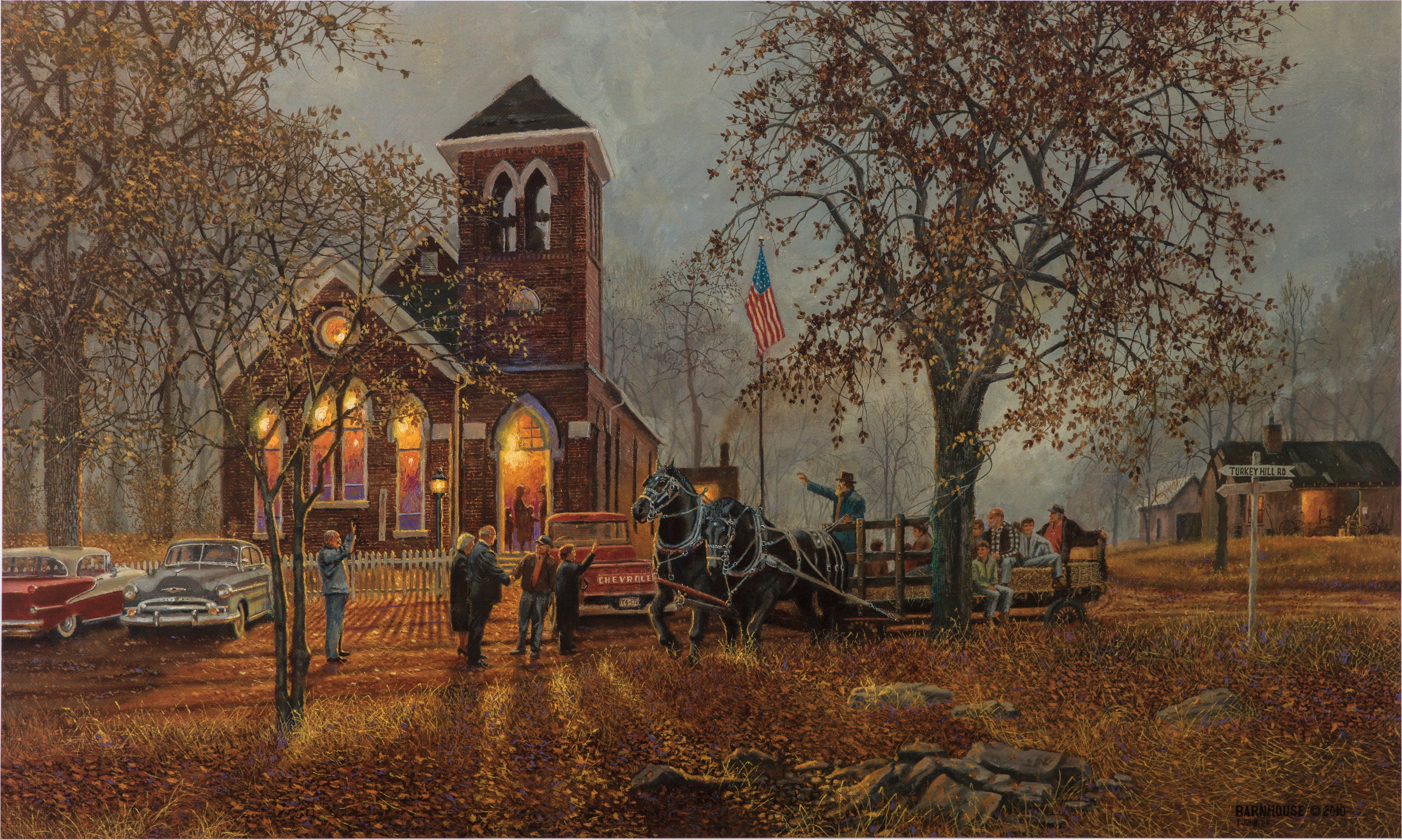 Old Fashioned Hayride - Dave Barnhouse Fine Art