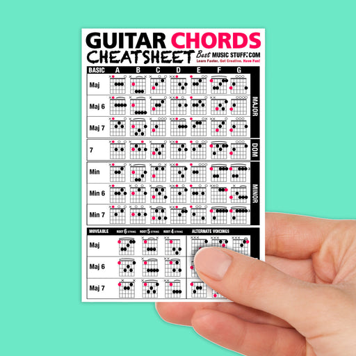 Large Guitar Chords Cheatsheet