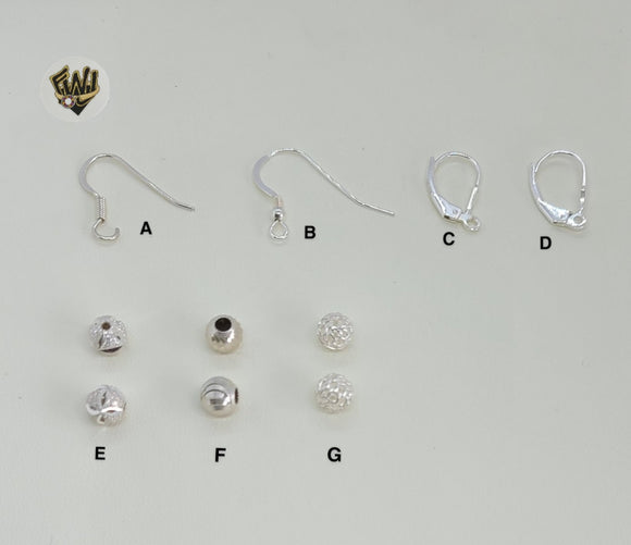 (mfin-46-54) Sterling Silver Findings - Jewelry Making (dozen)