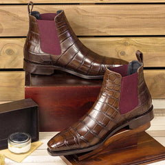 Croc Brown Chelsea Boots