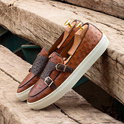 Exotic ostrich Monk Sneaker