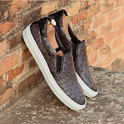 Exotic ostrich Slip On