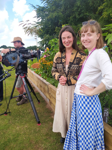 Filming with Frances Tophill for BBC Gardeners' World