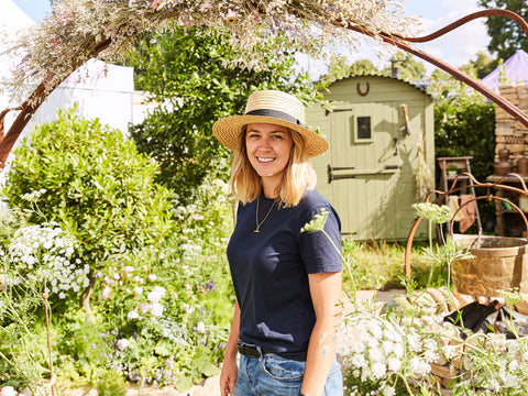 Polly Wilkinson in her Naturecraft Garden