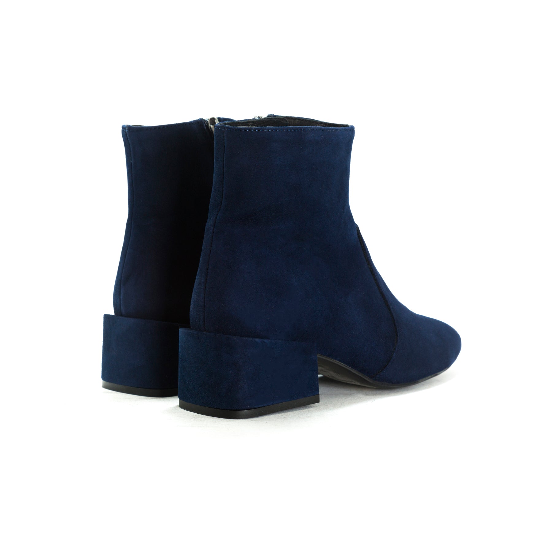 navy suede ankle boots