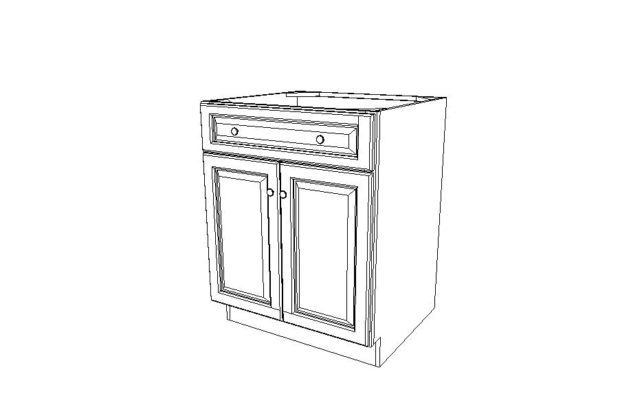 Sb27b Sink Base Cabinet Gramercy White Gw Flex Cabinets