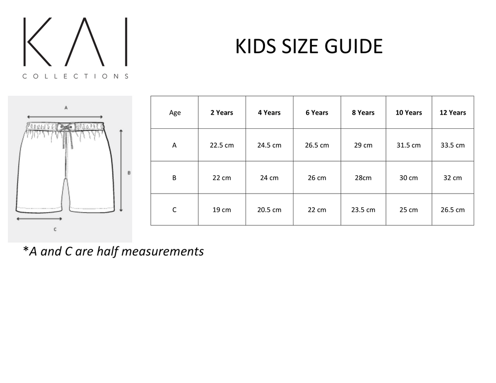 Size Guides – Kai Collections