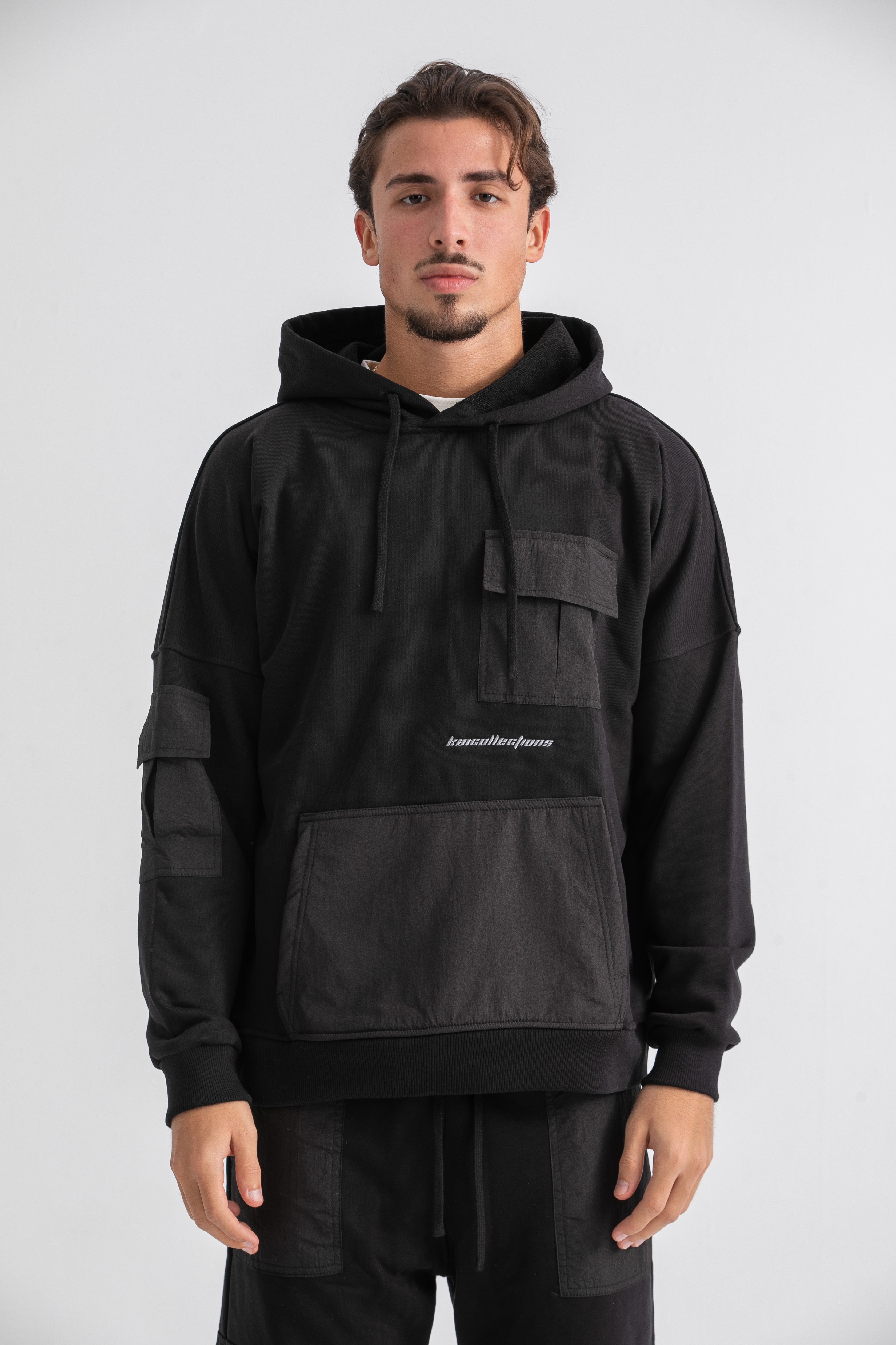 Black Cargo Hoodie – Kai Collections