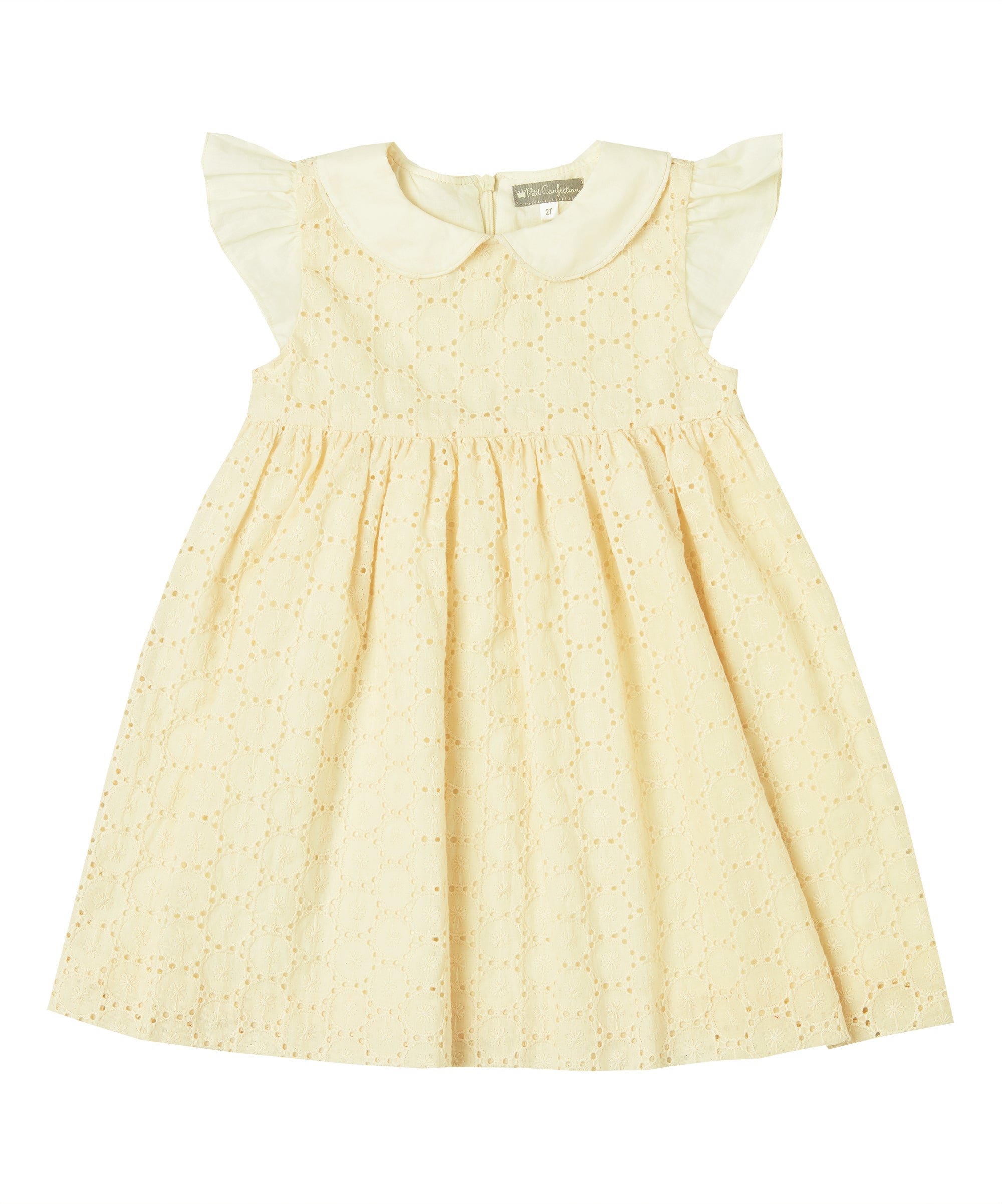 yellow eyelet dress