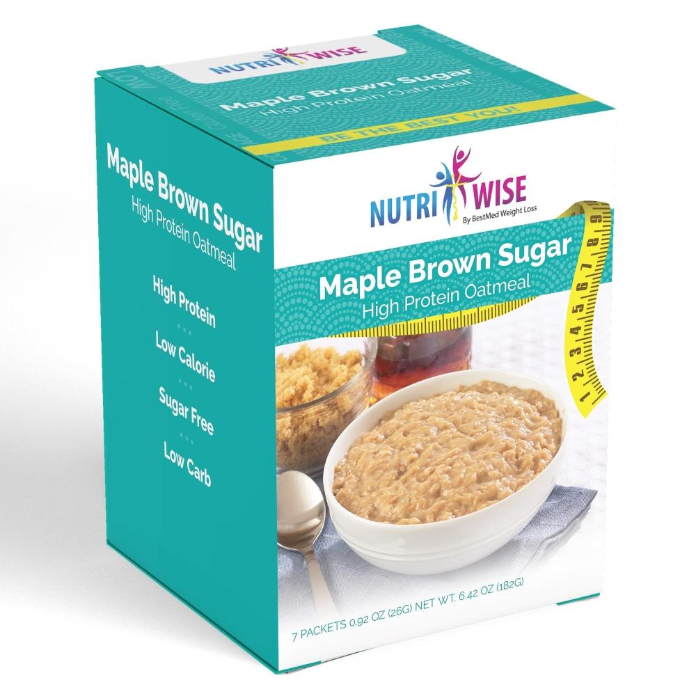 NutriWise Maple Brown Sugar Oatmeal (7/Box) - Doctors Weight Loss product image