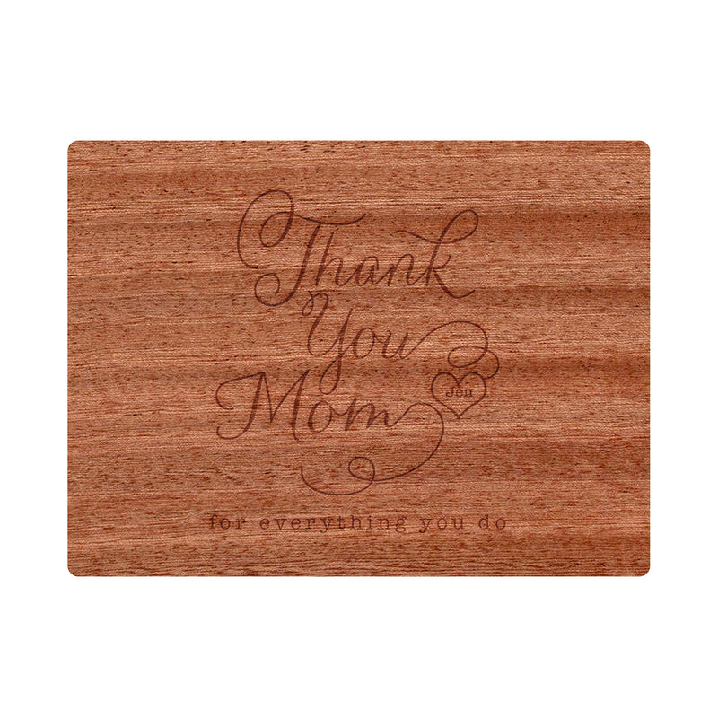 Thank You Mom with Custom Names - Personalized Charcuterie and Cutting Board - Design 032