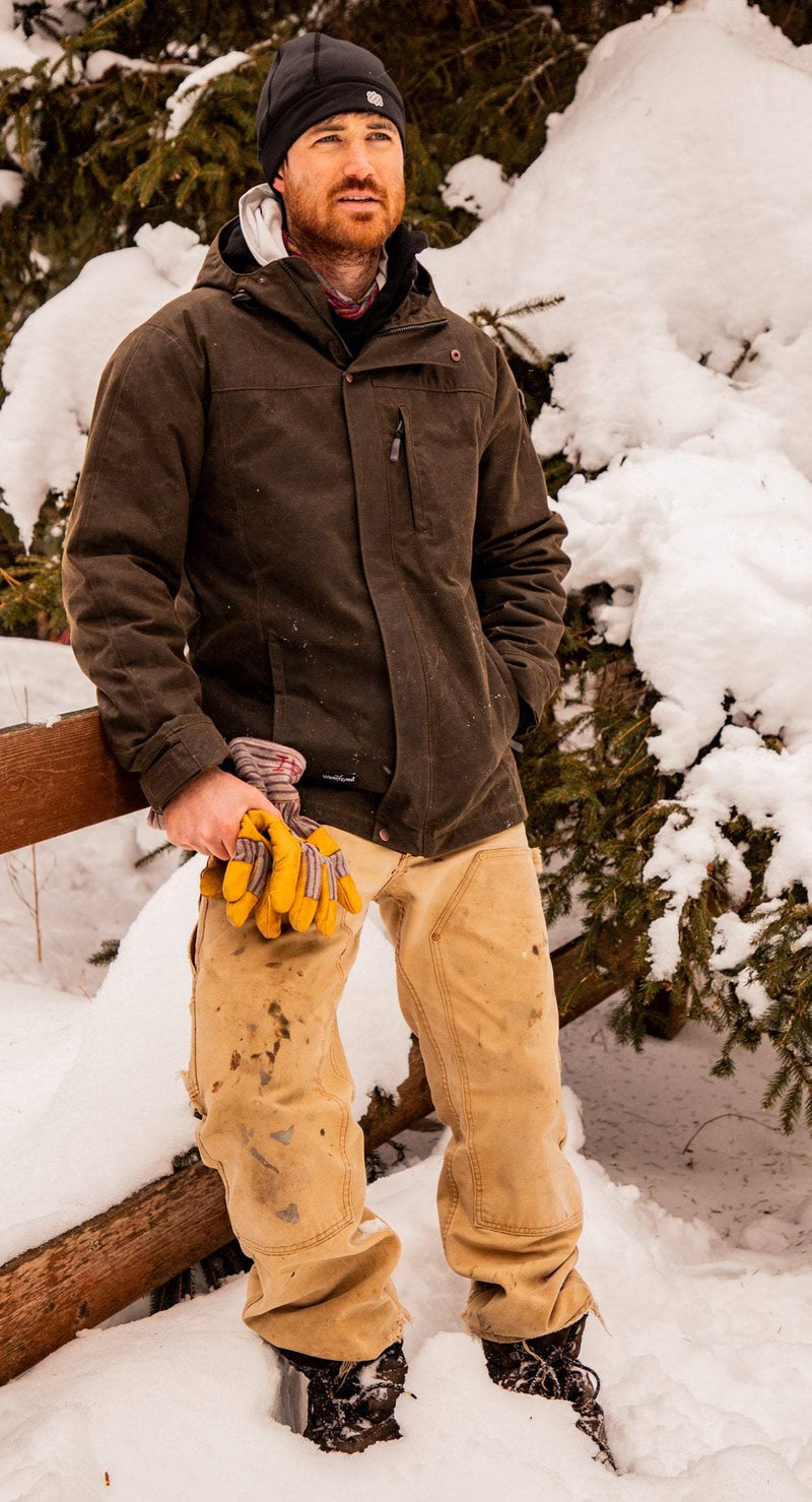 waxed cotton winter jacket