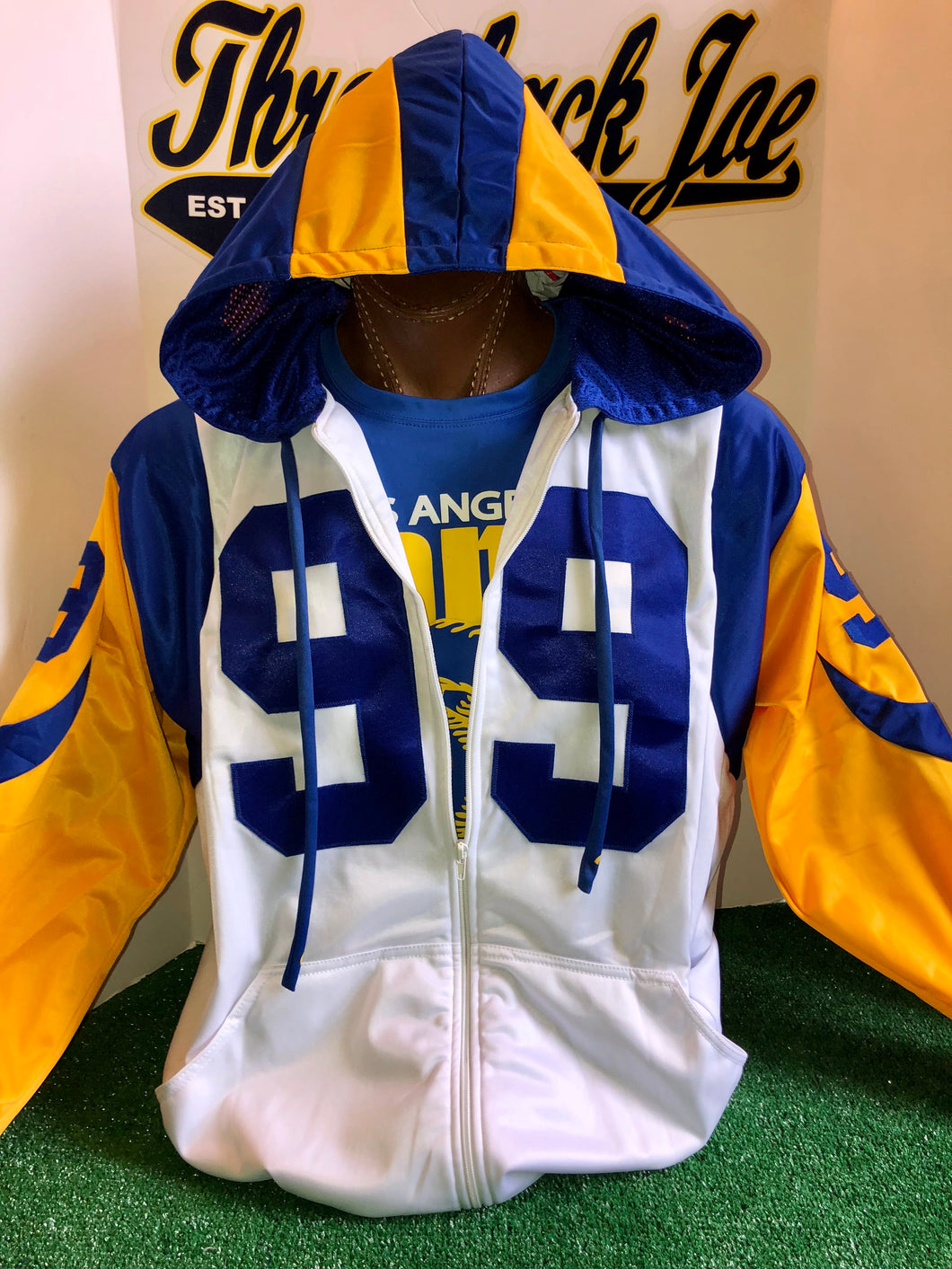 la rams zip up hoodie