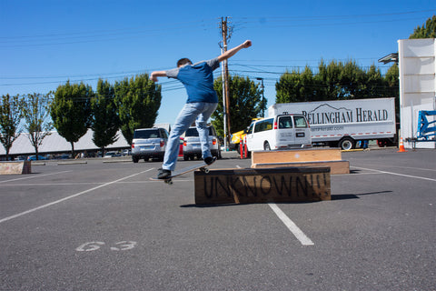 Kombucha to Kirby Block Party skate expo box grind 