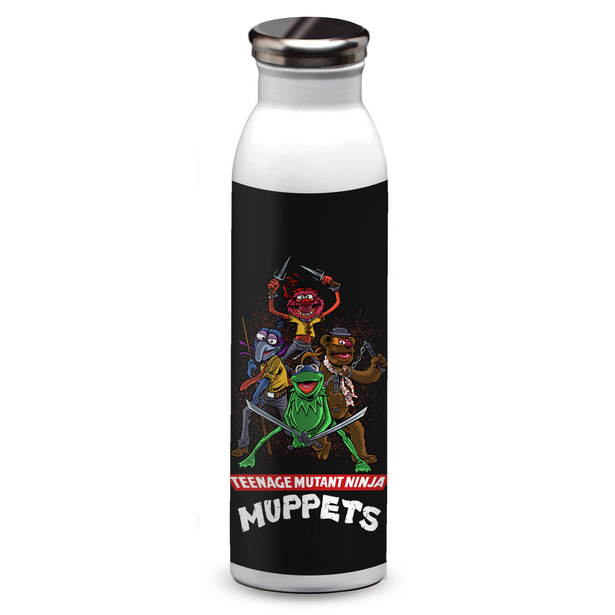 Teenage Mutant Ninja Muppets-None-Water Bottle-Drinkware-zascanauta by  TeeFury