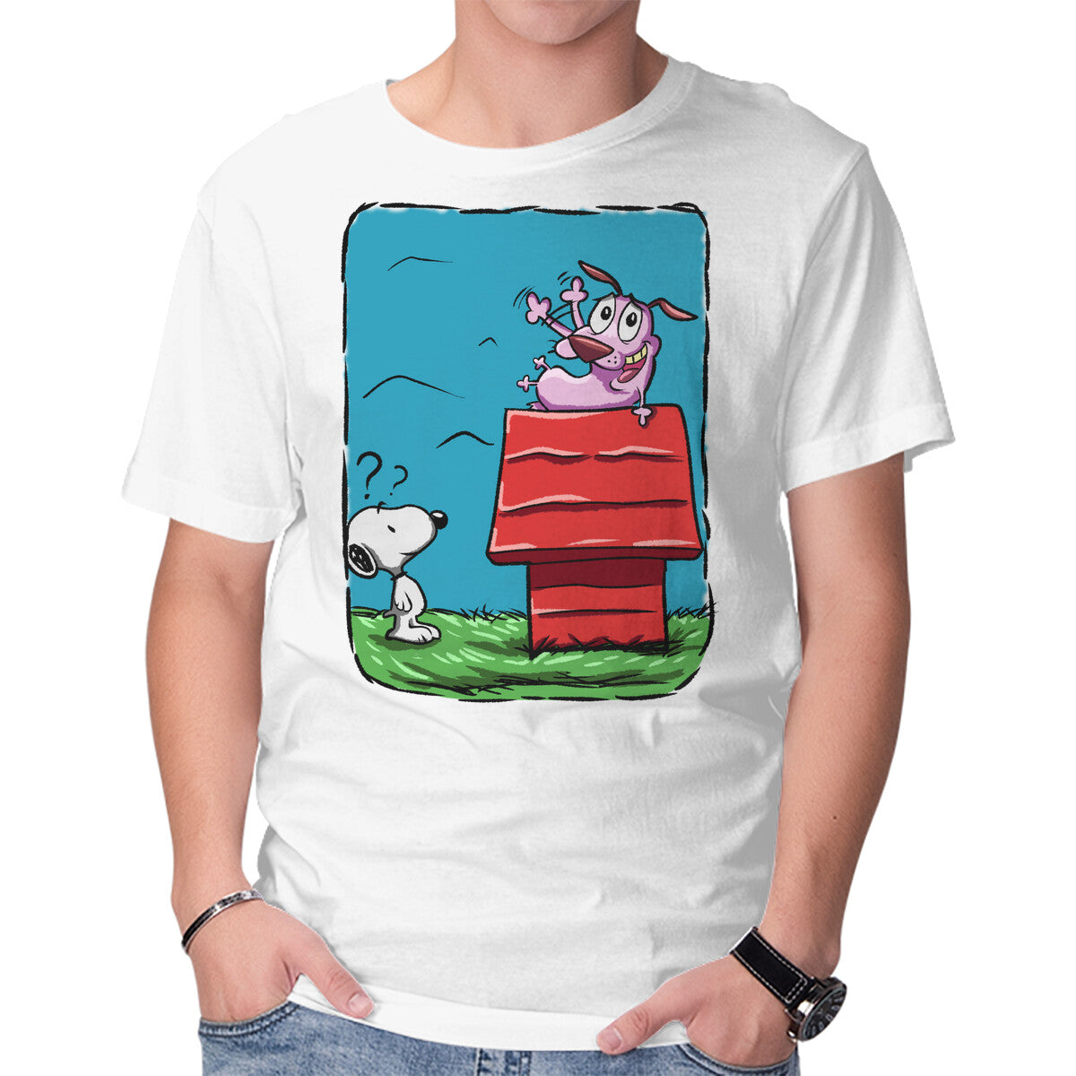 Sailor Bluey-Mens-Basic-Tee-nickzzarto by TeeFury