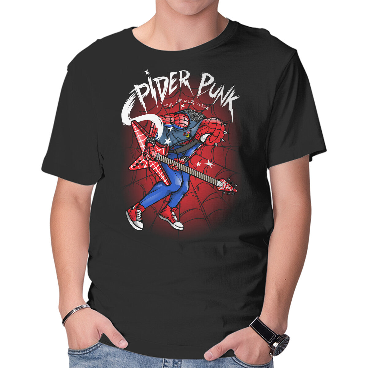 Spider Punk-Mens-Basic-Tee-joerawks by TeeFury