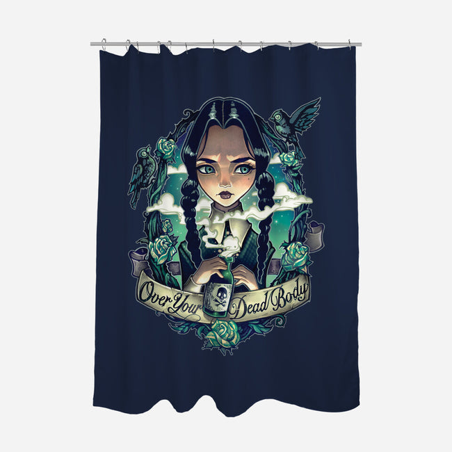 Over Your Dead Body-none polyester shower curtain-TimShumate
