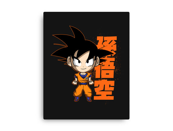 Son Goku Chibi-none stretched canvas-Diegobadutees by TeeFury