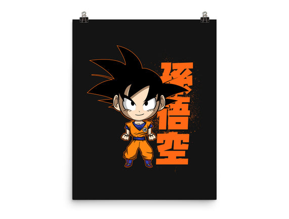 Son Goku Chibi-none matte poster-Diegobadutees by TeeFury