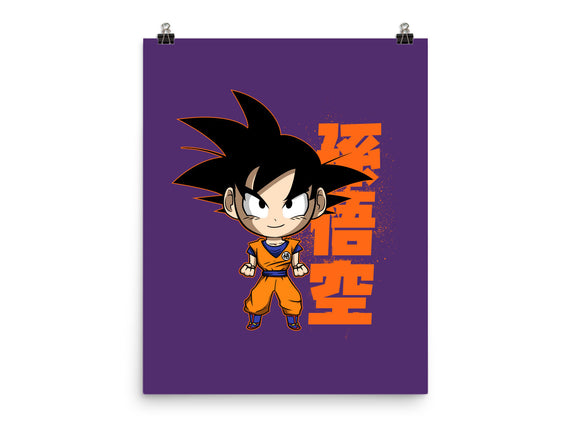 Son Goku Chibi-none matte poster-Diegobadutees by TeeFury