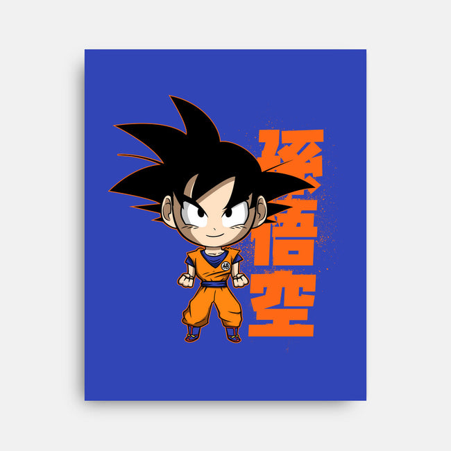 Son Goku Chibi-none stretched canvas-Diegobadutees by TeeFury