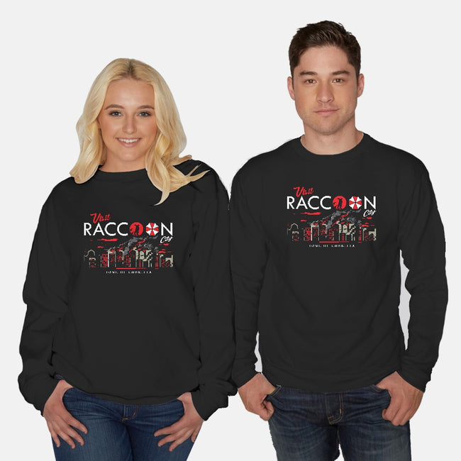 Visit Raccoon City-unisex crew neck sweatshirt-arace
