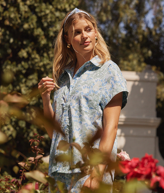 The Poolside Poplin Button-Down Shirt | Summersalt