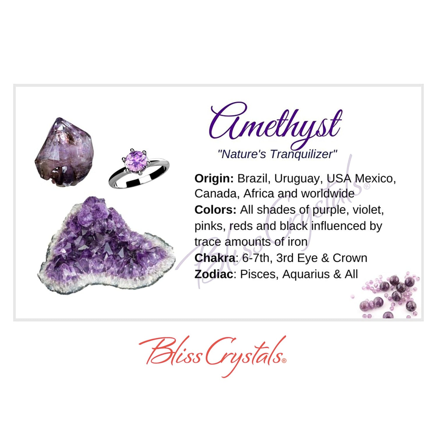 Amethyst Crystals - Meaning, Uses, Benefits & Healing Properties